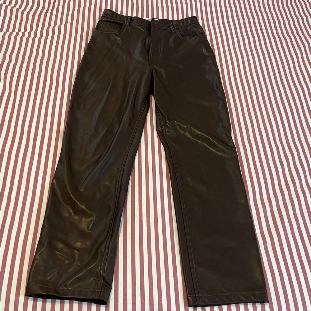 Abercrombie Leather Pants 90’s Straight